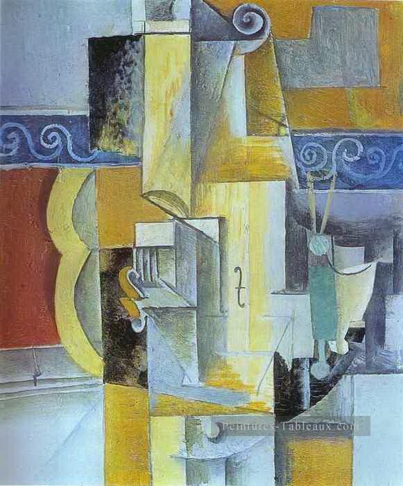 Violon et Guitare 1913 cubiste Peintures à l'huile